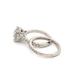 brilliant cut gia certified 4.10 ct diamond g in color si 2 in clarity shared prong wedding set 1.10 ctw platinum 950