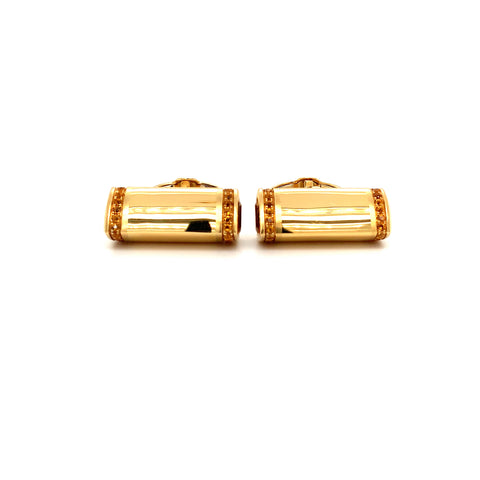 dolan & bullock 18k yellow gold and citrine cufflinks