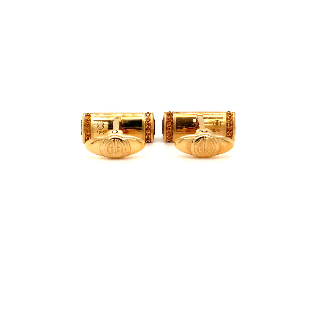 dolan & bullock 18k yellow gold and citrine cufflinks