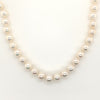 cultured akoya pearl necklace 6.5 mm round 16 inches long 14 kt yellow gold clasp