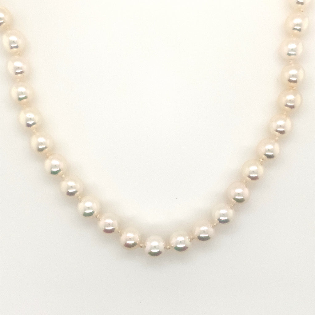 natural south sea pearl necklace 9-9.5mm 18k yellow gold