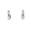 afarin collection pavé ruby huggies earring 18k white gold and black rhodium finished