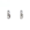 afarin collection pavé ruby huggies earring 18k white gold and black rhodium finished