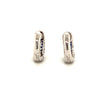 afarin collection pavé blue sapphire huggies earring 18k white gold and black rhodium finished.