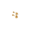 one pair of 3mm ball stud earrings14kt yellow gold with bright finish, friction backs included