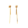 long modern linear two piece diamond earrings set in 14k yellow gold 0.37 cts t.w.