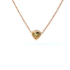 trillion cut peridot and diamond fancy pendant 14k yellow gold