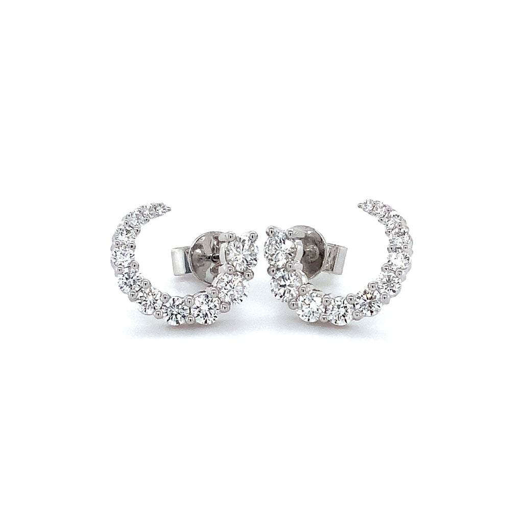 Memoire Luna Wrap Collection Diamond Earring in18Karat White Gold 1.30cts t.w. - Image 5 of 6