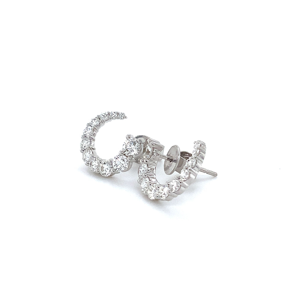 Memoire Luna Wrap Collection Diamond Earring in18Karat White Gold 1.30cts t.w. - Image 4 of 6