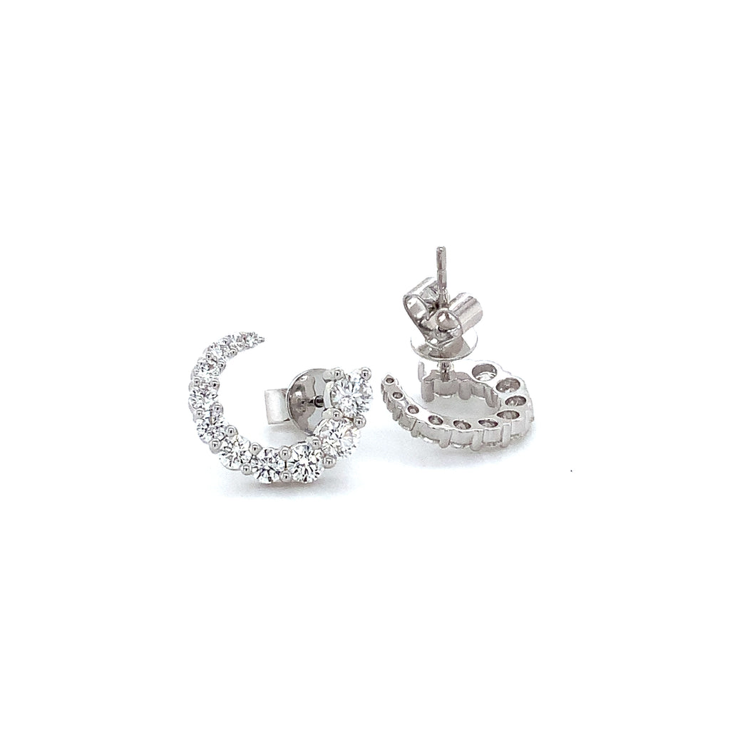 Memoire Luna Wrap Collection Diamond Earring in18Karat White Gold 1.30cts t.w. - Image 3 of 6