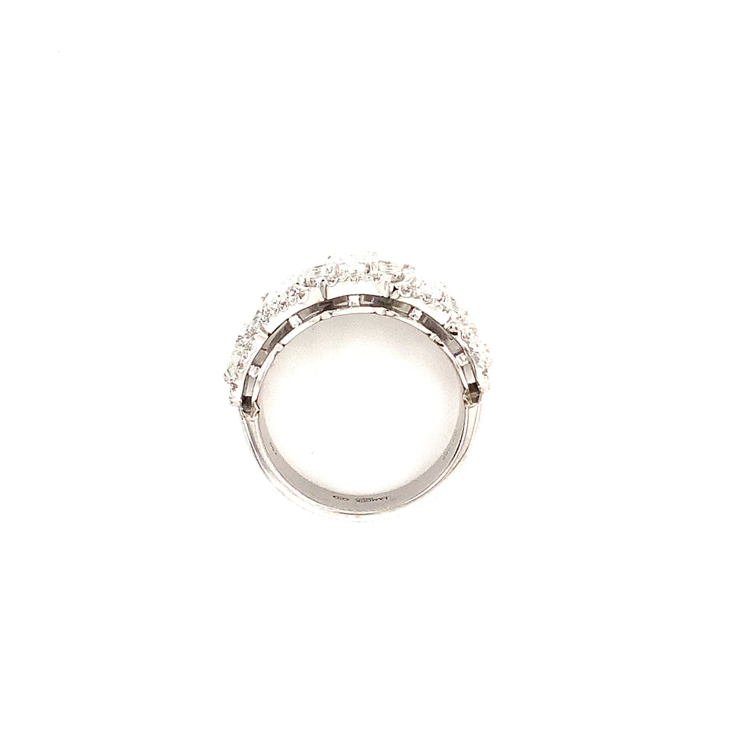 Christopher Designs L'Amour Crisscut® 5 Stone Halo Diamond Ring 18K White Gold - Image 5 of 5