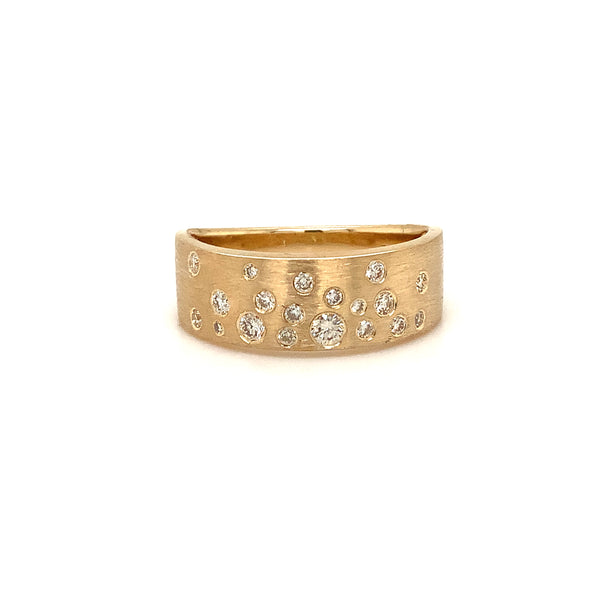 stackable fashion diamond band 0.30ct set in 14k yellow gold