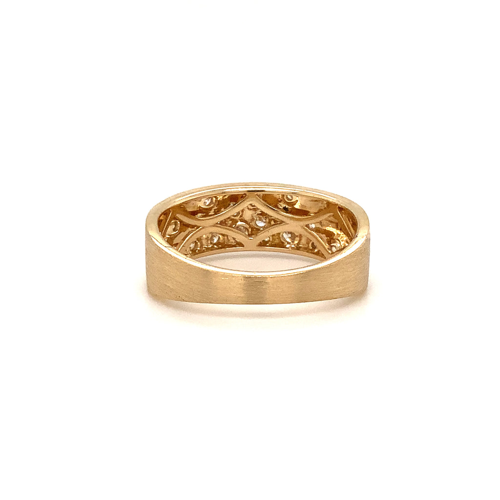 stackable fashion diamond band 0.30ct set in 14k yellow gold