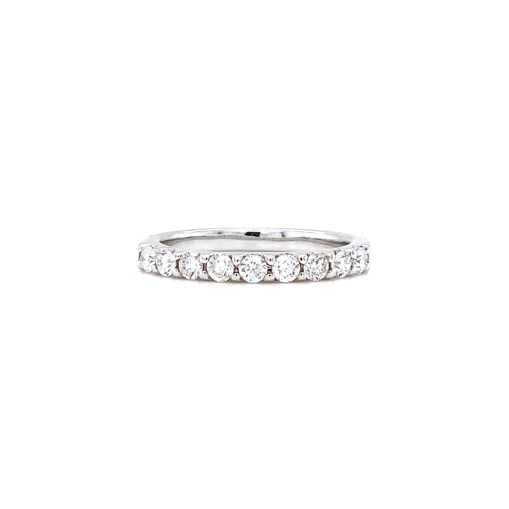 classic diamond band 14k white gold