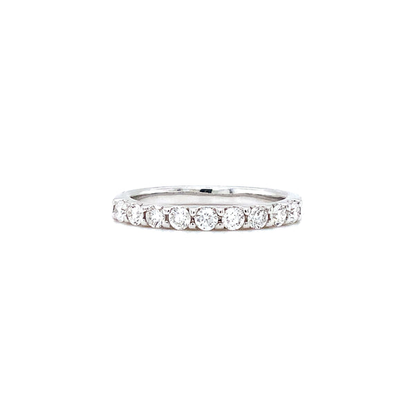 classic diamond band 14k white gold