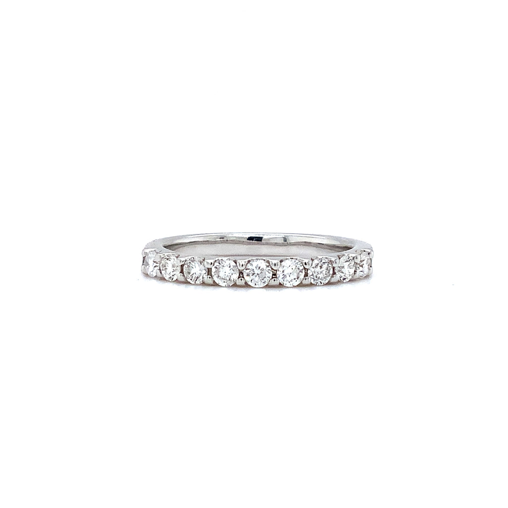 classic diamond band 14k white gold