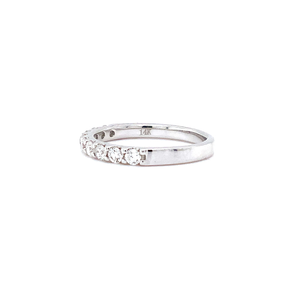 classic diamond band 14k white gold