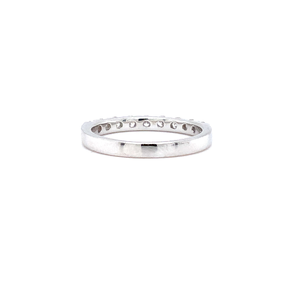 classic diamond band 14k white gold