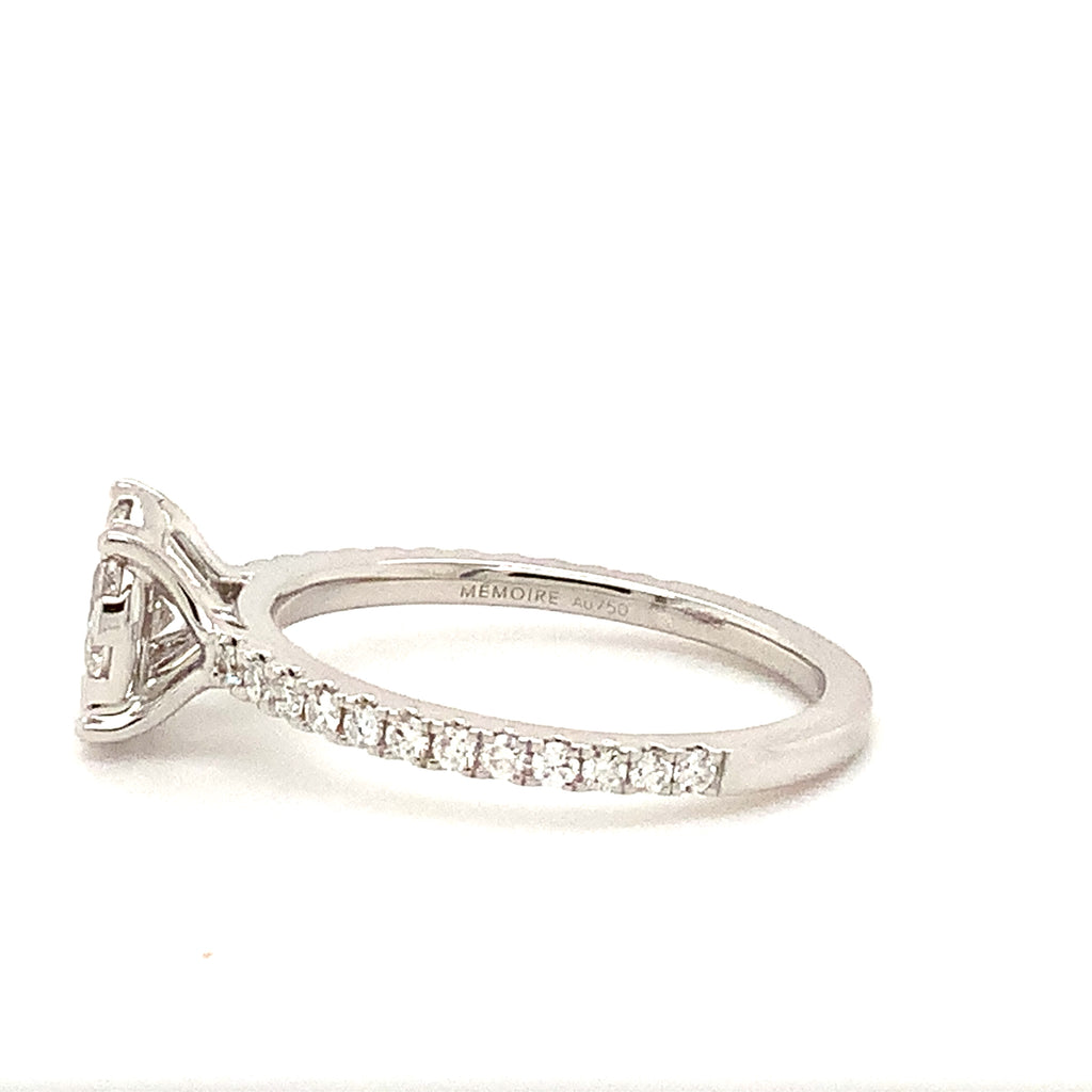 Memoire Bouquet Collection Diamond 0.73ct Engagement Ring Set in18 Kt White Gold 2 carat Look - Image 3 of 6
