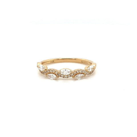 Stackable Marquise Cut Diamond Band set in14K Yellow Gold - Image 1 of 4