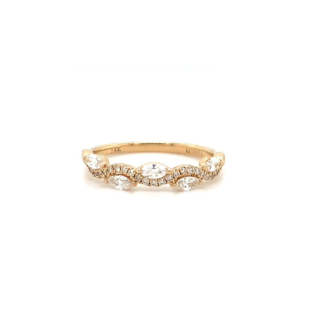 Stackable Marquise Cut Diamond Band set in14K Yellow Gold - Image 2 of 4