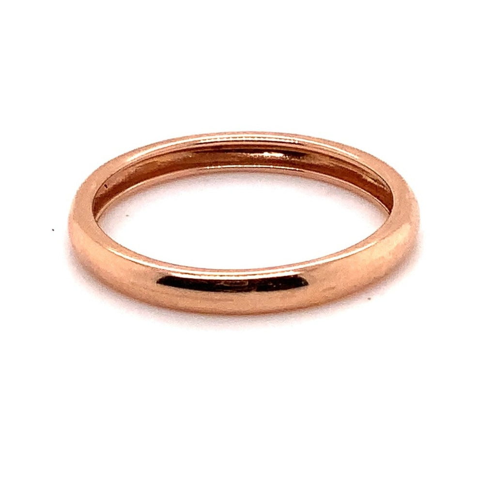 Classic Stackable Wedding Band 14K Rose Gold 2.45mm