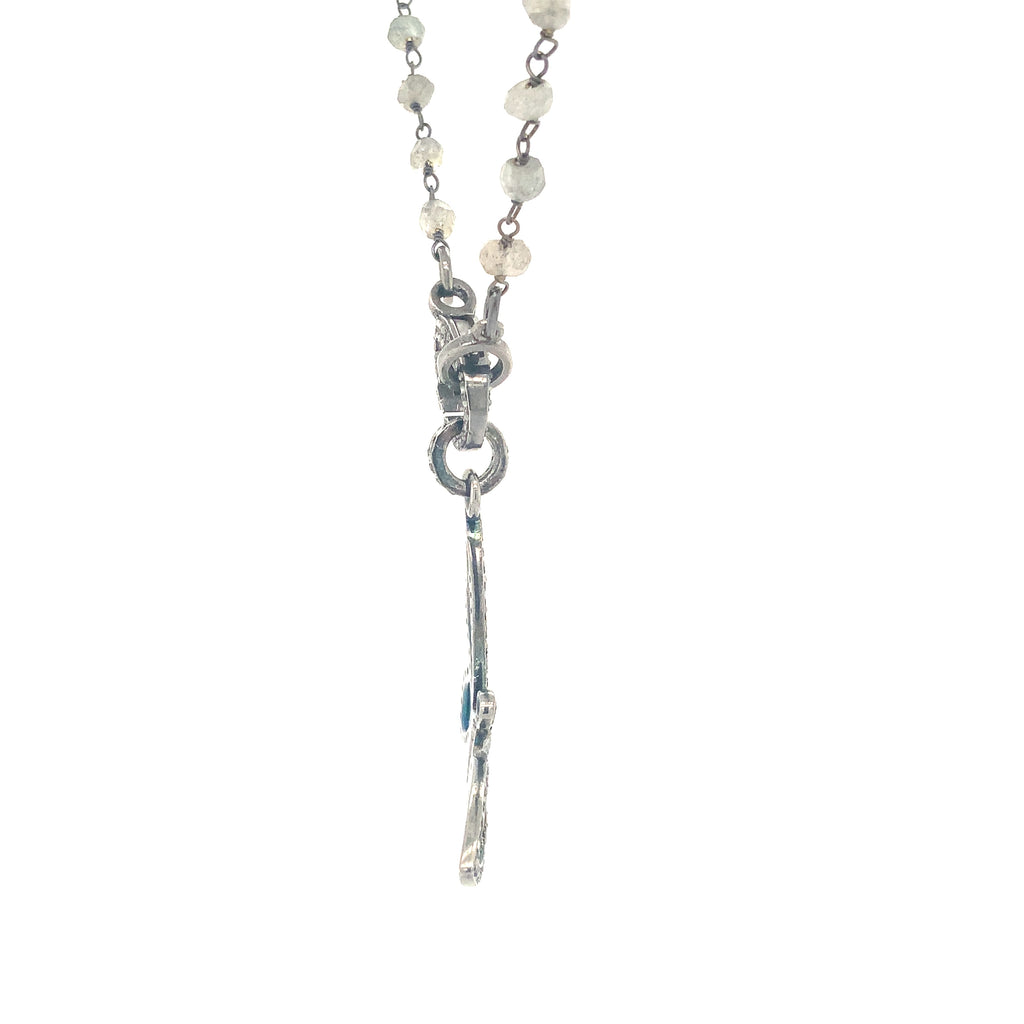 Oxidize Sterling Silver and Diamond Butterfly Pendant - Image 2 of 2
