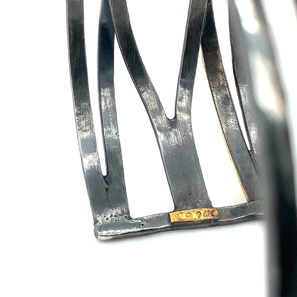 Lika Behar Collection Stockholm Crosswire Open Cuff Oxidized Sterling Silver 24K Gold - Image 3 of 5