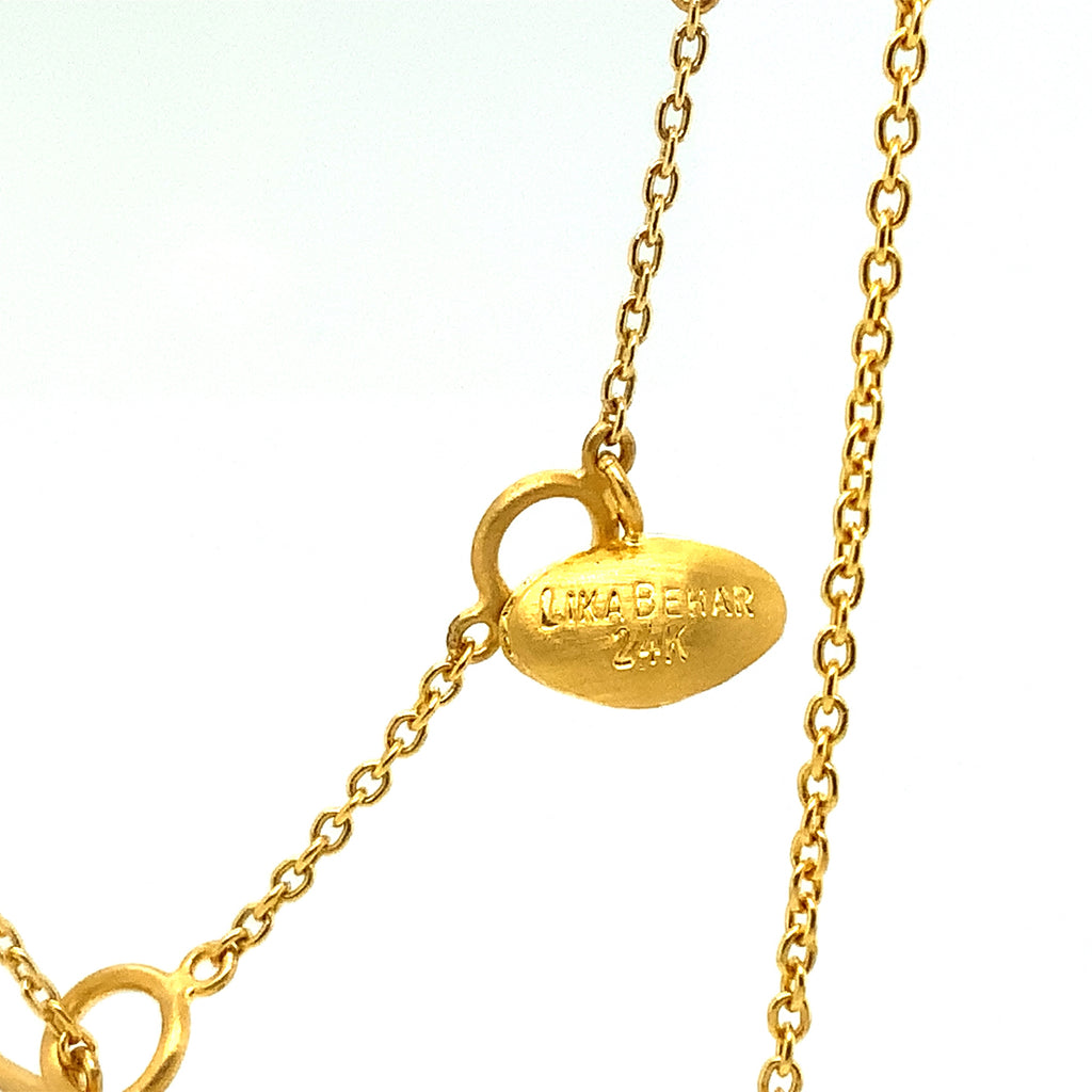 Lika Behar Pure Love Deserves Pure Gold "DYLAN" Collection 24K Gold Diamond 0.18 ct Necklace - Image 5 of 5