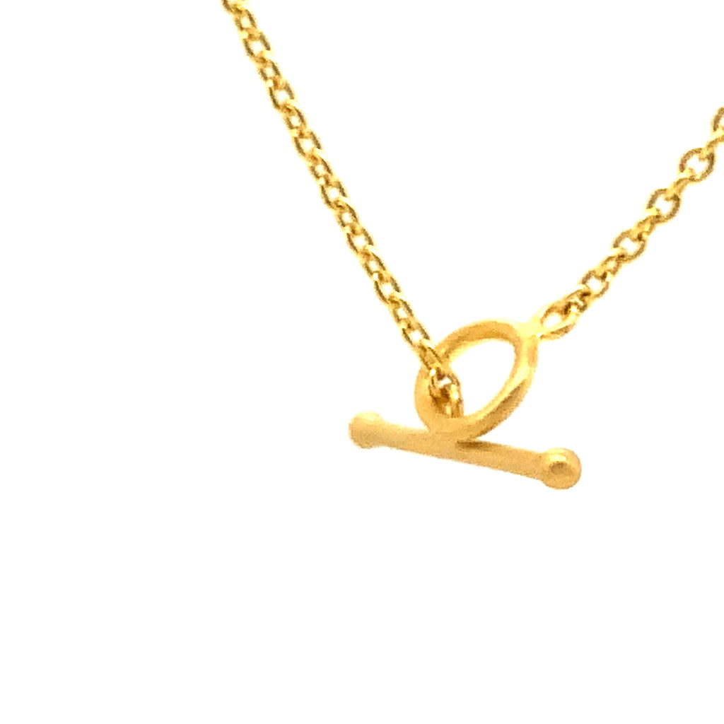 Lika Behar Pure Love Deserves Pure Gold "DYLAN" Collection 24K Gold Diamond 0.18 ct Necklace - Image 4 of 5