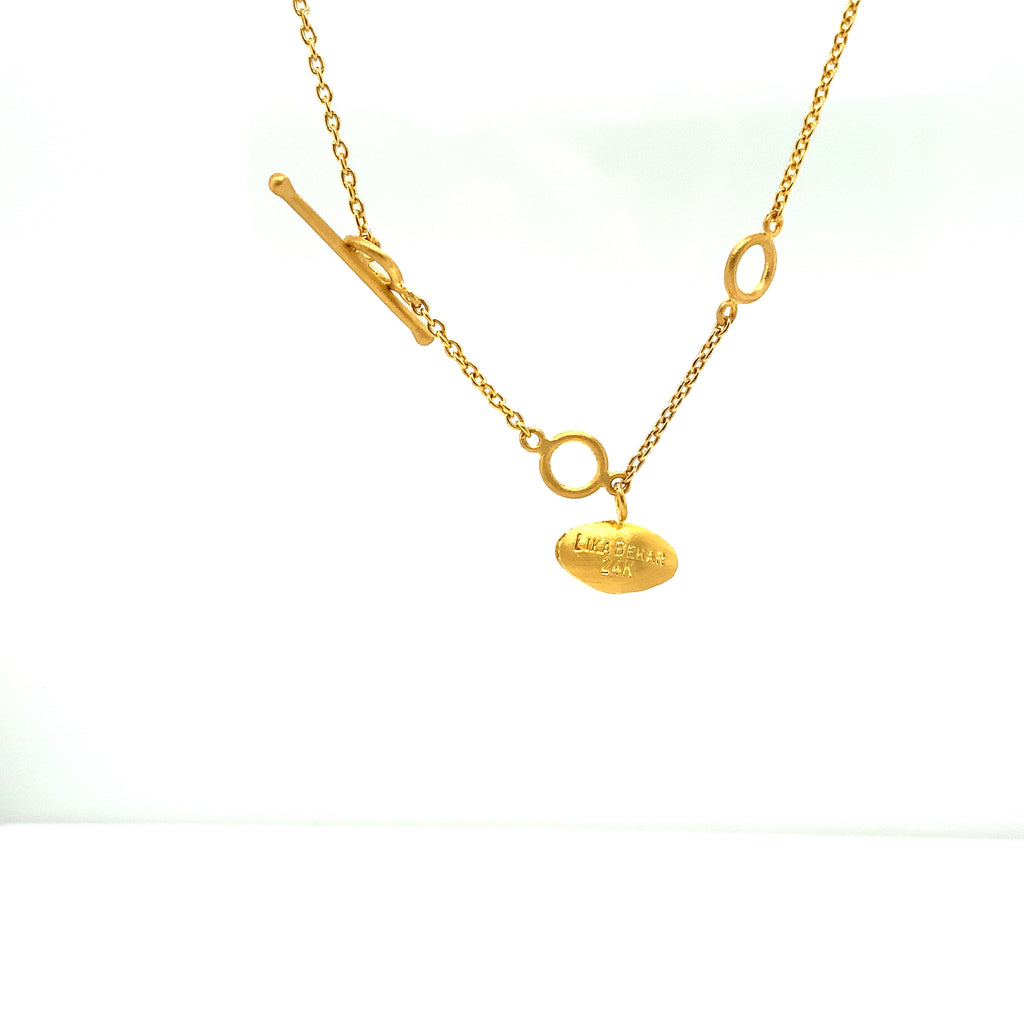 Lika Behar Pure Love Deserves Pure Gold "DYLAN" Collection 24K Gold Diamond 0.18 ct Necklace - Image 3 of 5