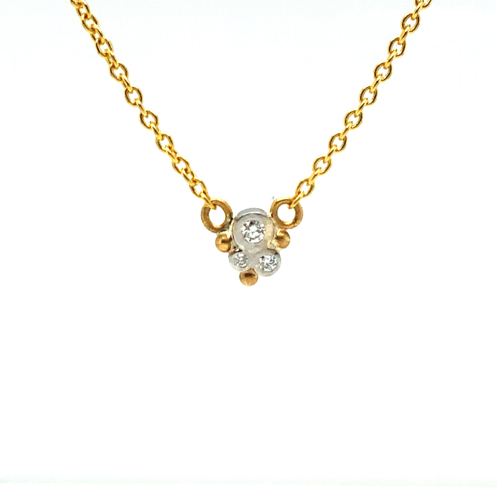Lika Behar Pure Love Deserves Pure Gold "DYLAN" Collection 24K Gold Diamond 0.18 ct Necklace - Image 2 of 5