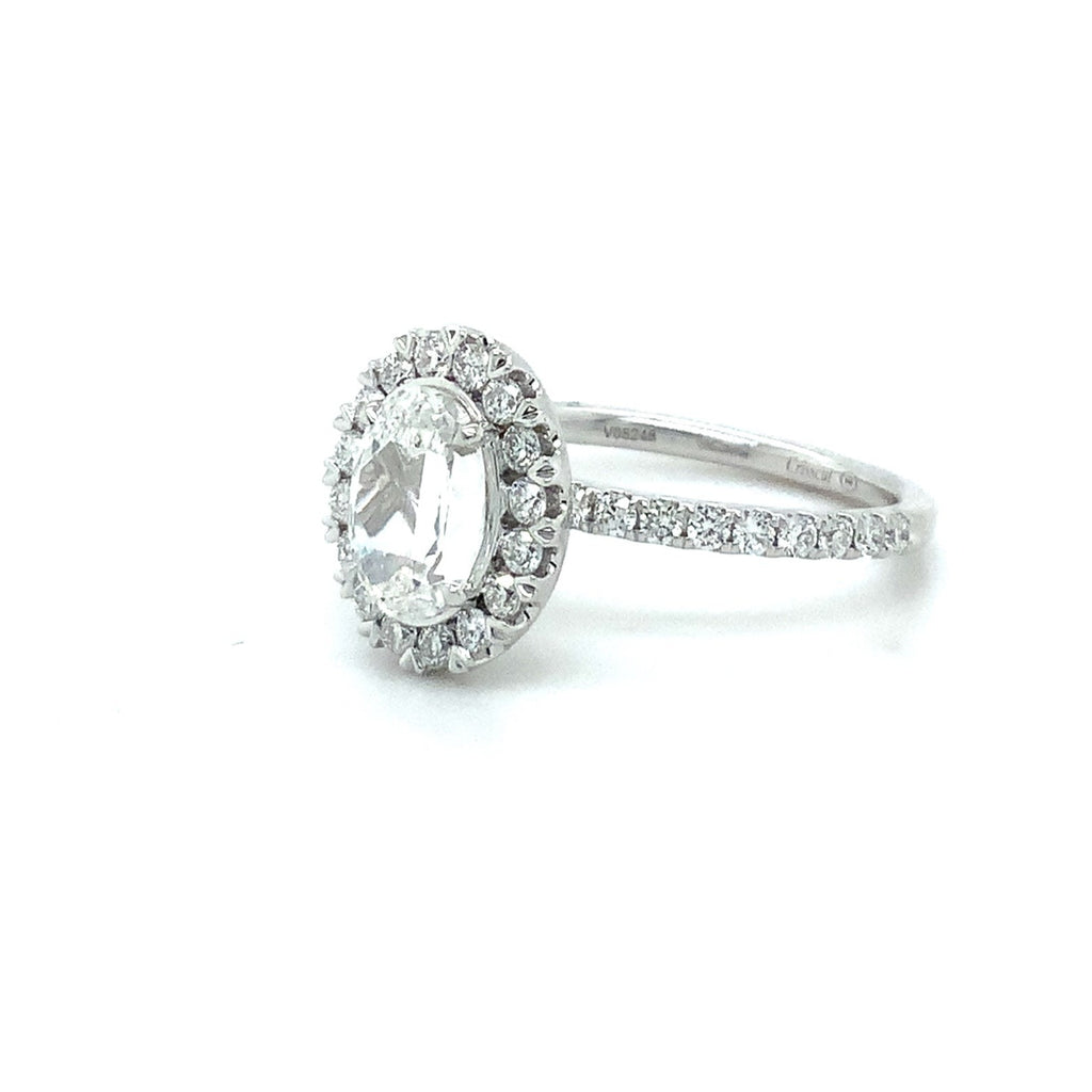 Christopher Designs  L'Amour Crisscut® Oval Lab Grown Halo Diamond Ring 1.60 cts t.w. ?18K White Gold L'Amour - Image 3 of 5
