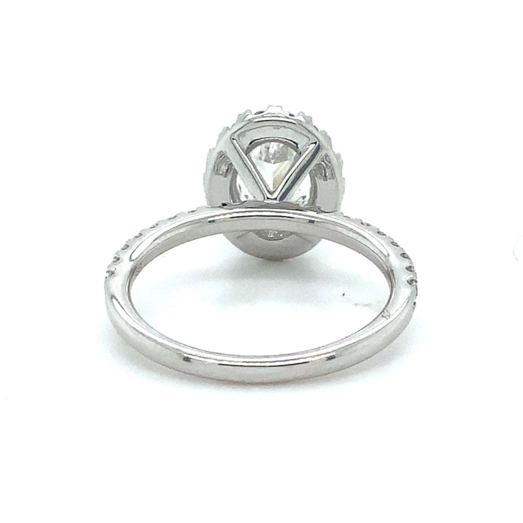 Christopher Designs  L'Amour Crisscut® Oval Lab Grown Halo Diamond Ring 1.60 cts t.w. ?18K White Gold L'Amour - Image 4 of 5