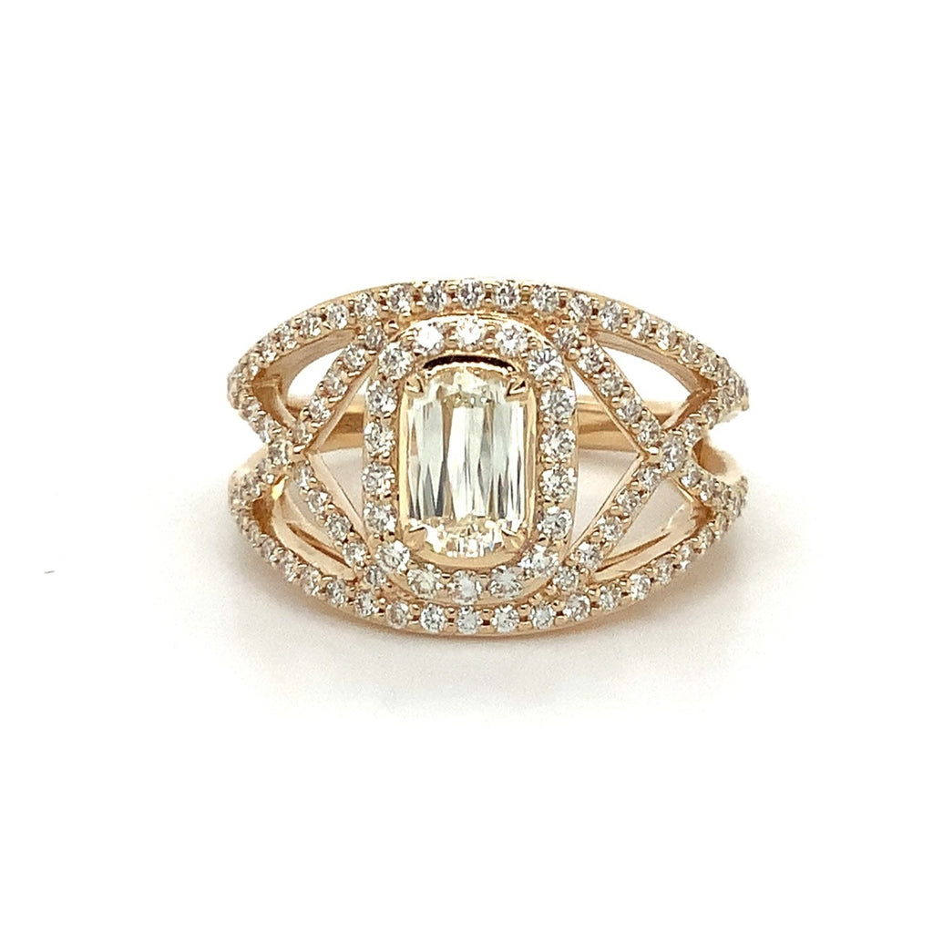 Christopher Designs L'Amour Crisscut® Diamond Ring set in 14K Yellow Gold - Image 2 of 8