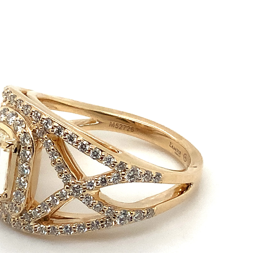 Christopher Designs L'Amour Crisscut® Diamond Ring set in 14K Yellow Gold - Image 5 of 8