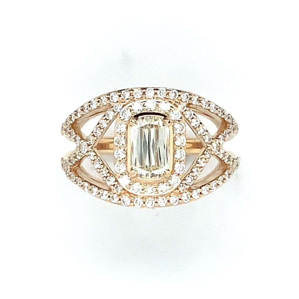 Christopher Designs L'Amour Crisscut® Diamond Ring set in 14K Yellow Gold - Image 8 of 8