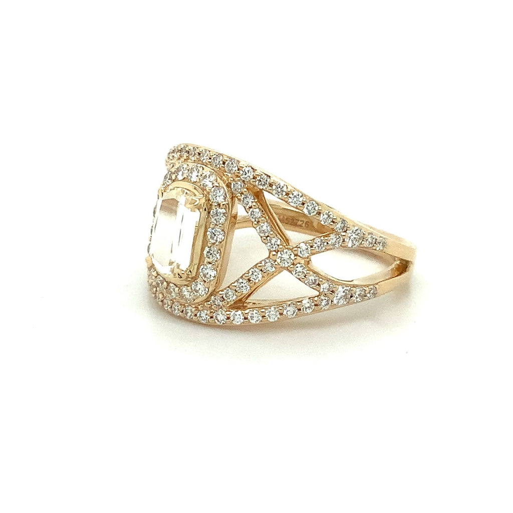 Christopher Designs L'Amour Crisscut® Diamond Ring set in 14K Yellow Gold - Image 6 of 8