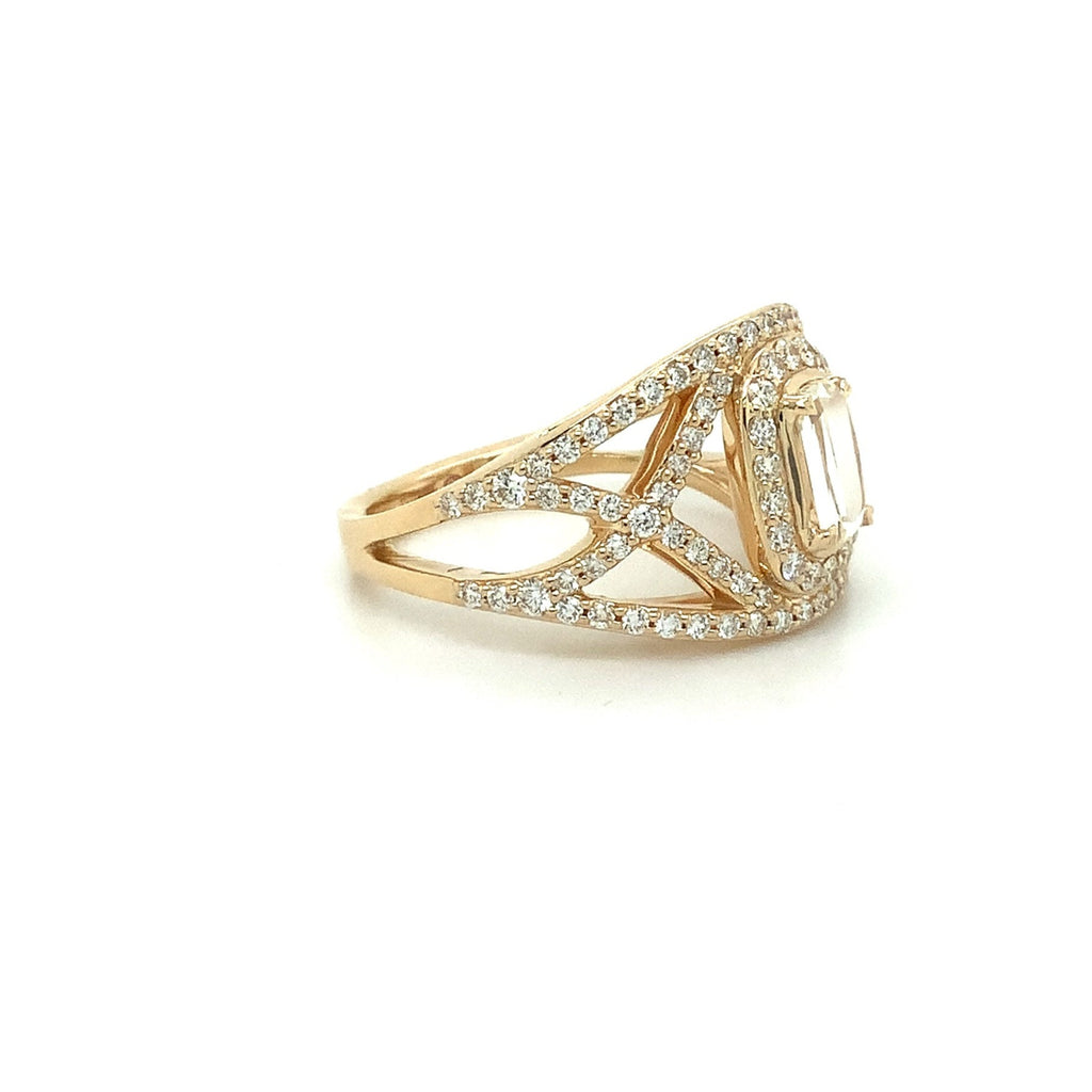 Christopher Designs L'Amour Crisscut® Diamond Ring set in 14K Yellow Gold - Image 7 of 8