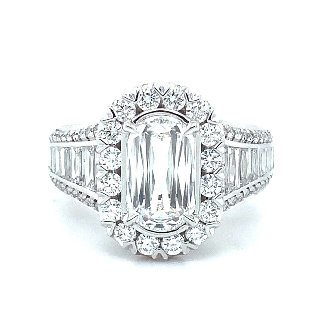 Christopher Designs Crisscut® Engagement Ring with 3.10 cts Set in Platinum - Image 6 of 7