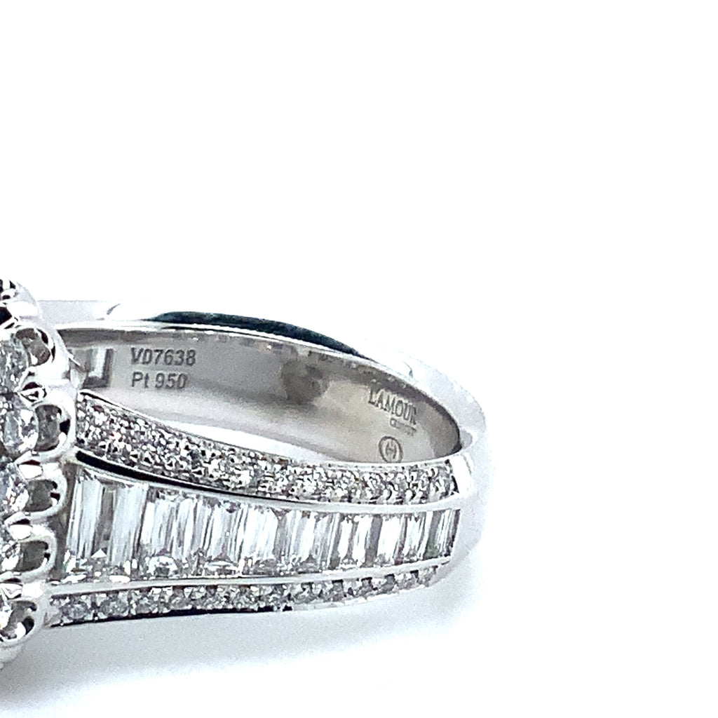 Christopher Designs Crisscut® Engagement Ring with 3.10 cts Set in Platinum - Image 3 of 7