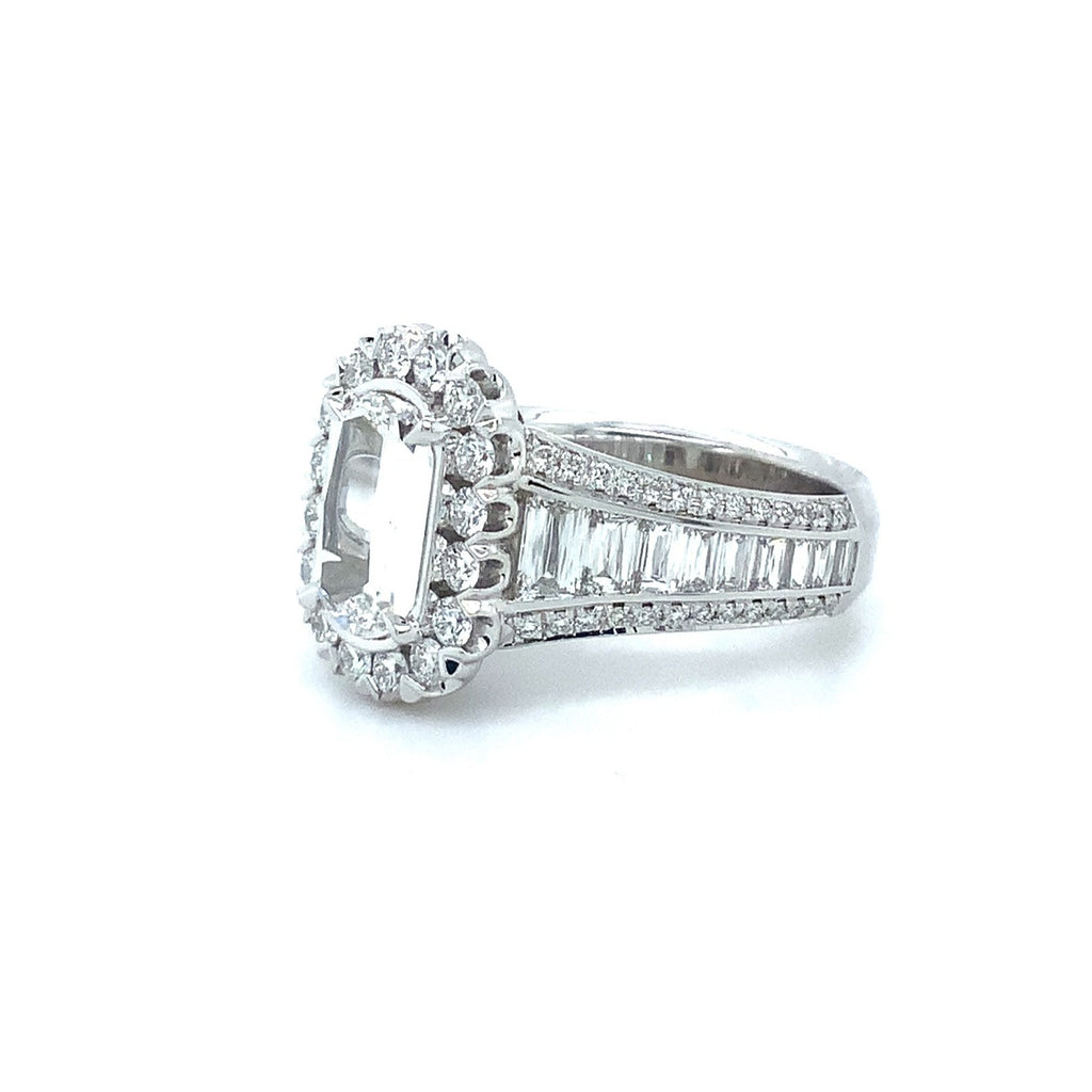 Christopher Designs Crisscut® Engagement Ring with 3.10 cts Set in Platinum - Image 4 of 7