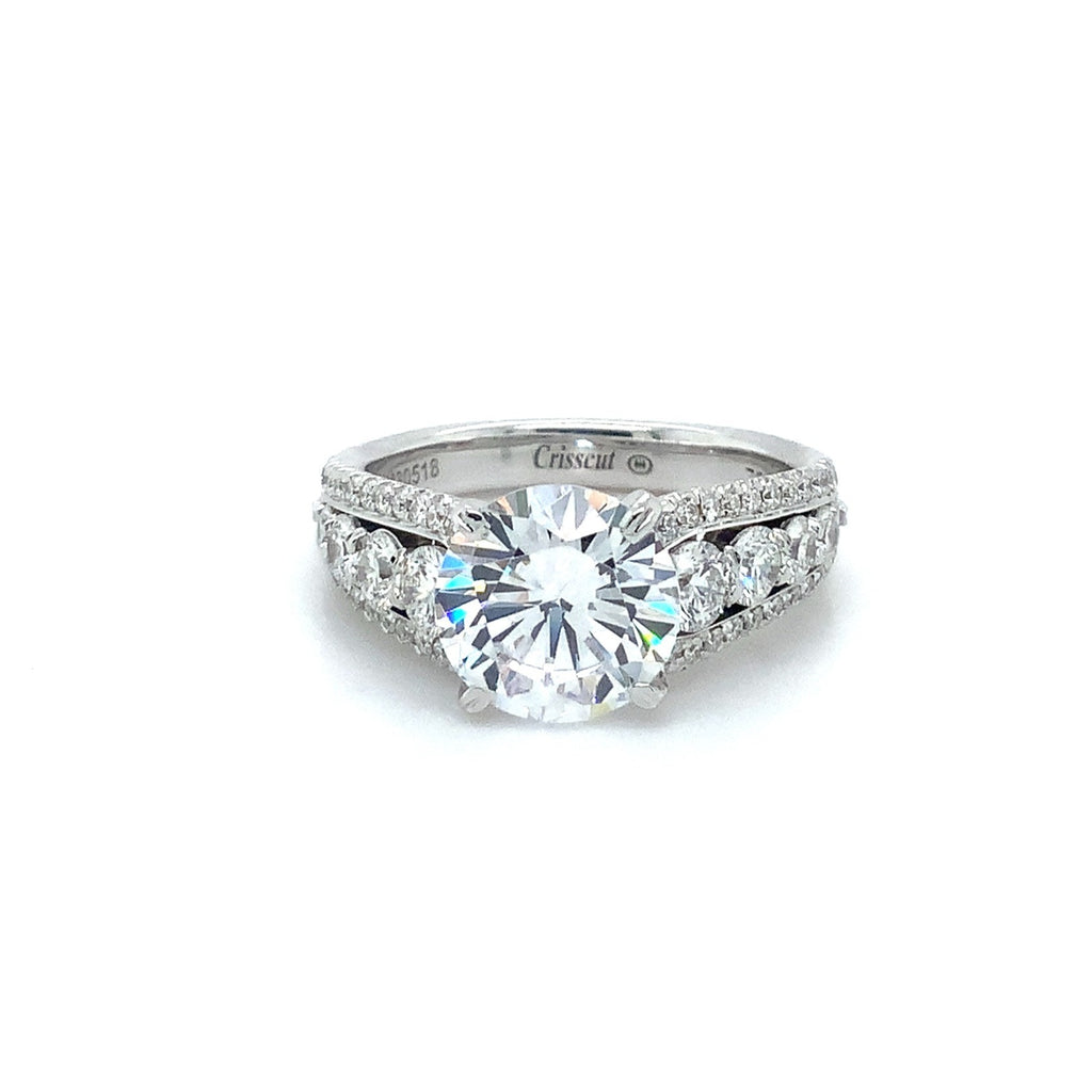 Christopher Designs Crisscut® Diamond Semi-Mount Setting is set in18K White Gold - Image 1 of 5