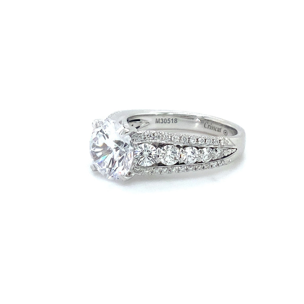 Christopher Designs Crisscut® Diamond Semi-Mount Setting is set in18K White Gold - Image 2 of 5