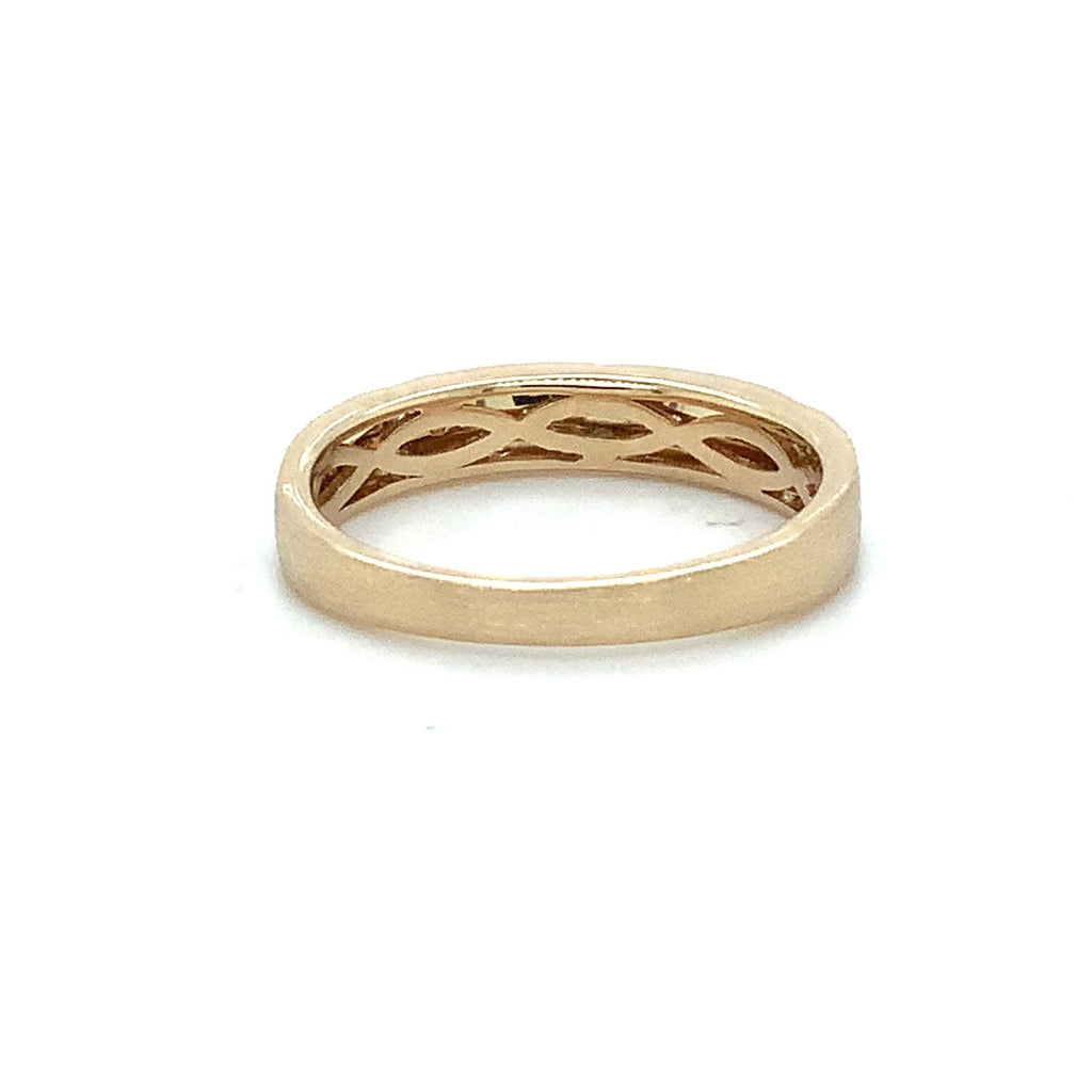 Stackable Diamond Wedding Band in 14K Yellow gold. Matte Finish. - Image 4 of 6