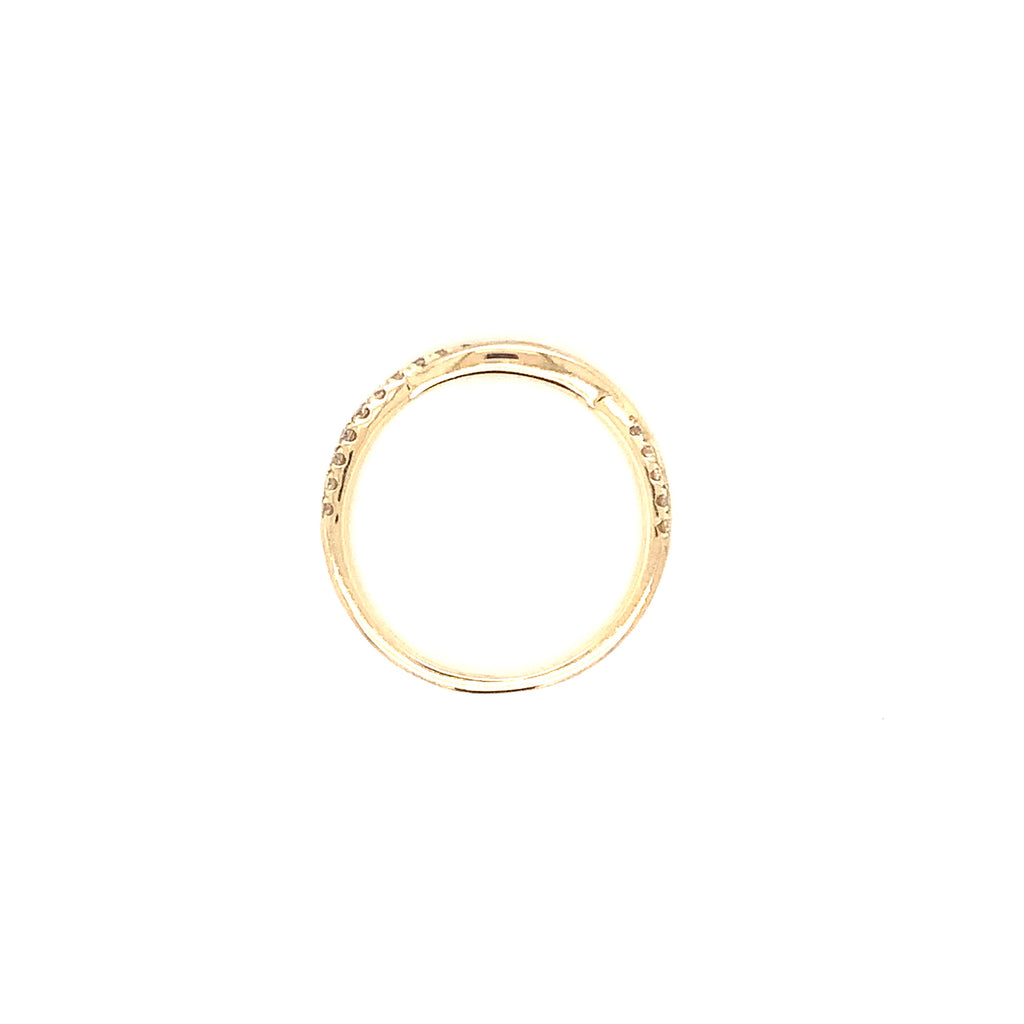 Stackable Diamond Wedding Band in 14K Yellow gold. Matte Finish. - Image 4 of 4