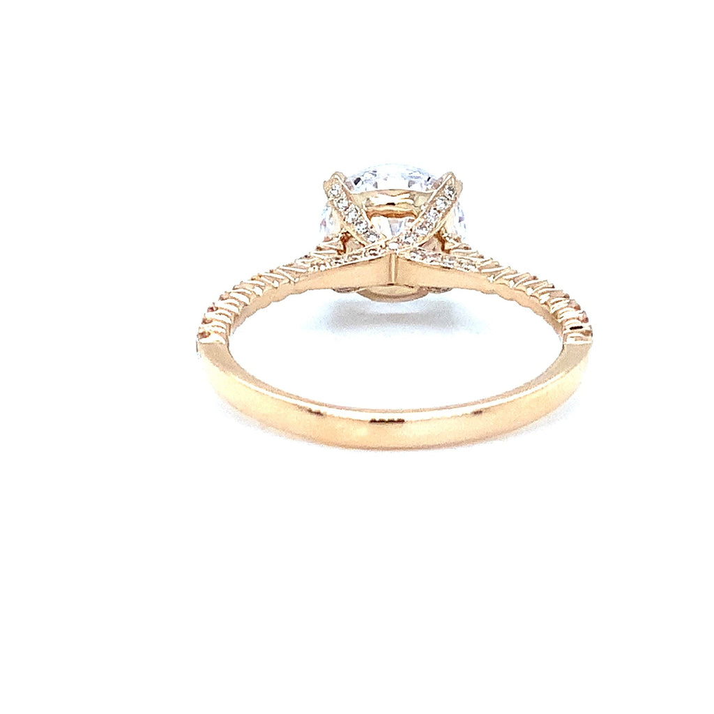 Christopher Design Engagement Diamond Semi-Mounting  Ring Fashioned in 14K Yellow Gold - Image 4 of 5