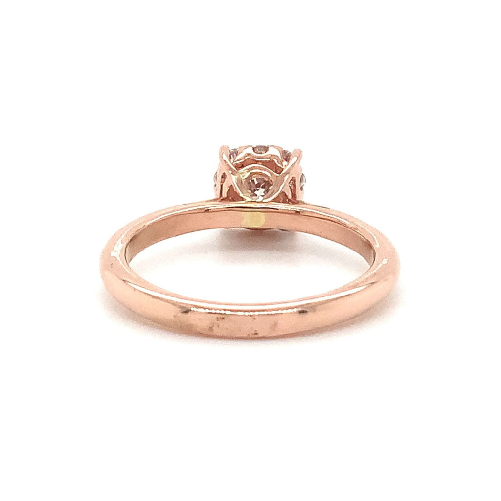 Roman + Jules Halo Diamond Ring Set in 14K Rose Gold - Image 3 of 4