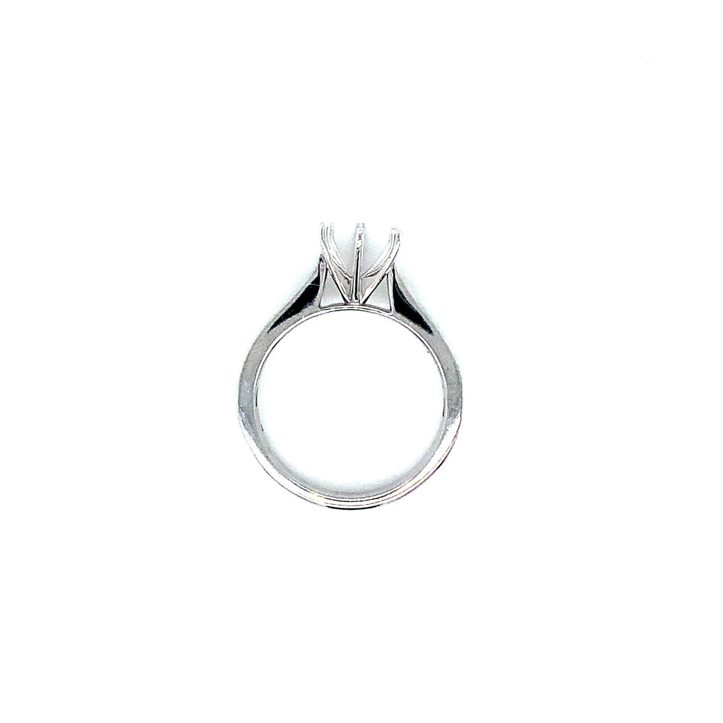 Channel Set Princess Cut Diamond Semi-Mount set in 14K White Gold - Image 2 of 4