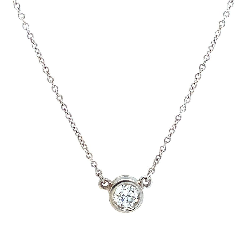 Diamond Bezel set Pendant set in 14 kt White Gold 0.56cts Brilliant cut - Image 2 of 5